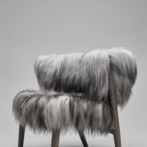 Fauteuil lounge n°7 en peau de mouton